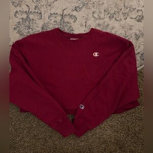 Champion Burgundy Crop Sweatshirt